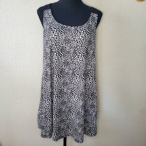 NWT Protocruz Black/ White Leopard Print Swimwear Cover Up Size: X- Large